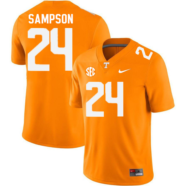 Men #24 Dylan Sampson Tennessee Volunteers College Football Jerseys Stitched Sale-Orange - Click Image to Close